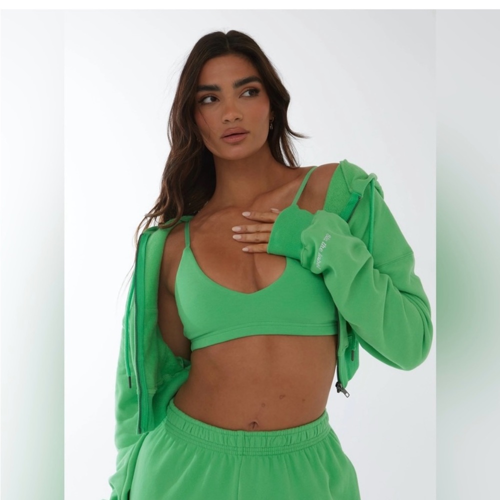 SLA THE LABEL GREEN ZIP HOODIE - Picture 2 of 7